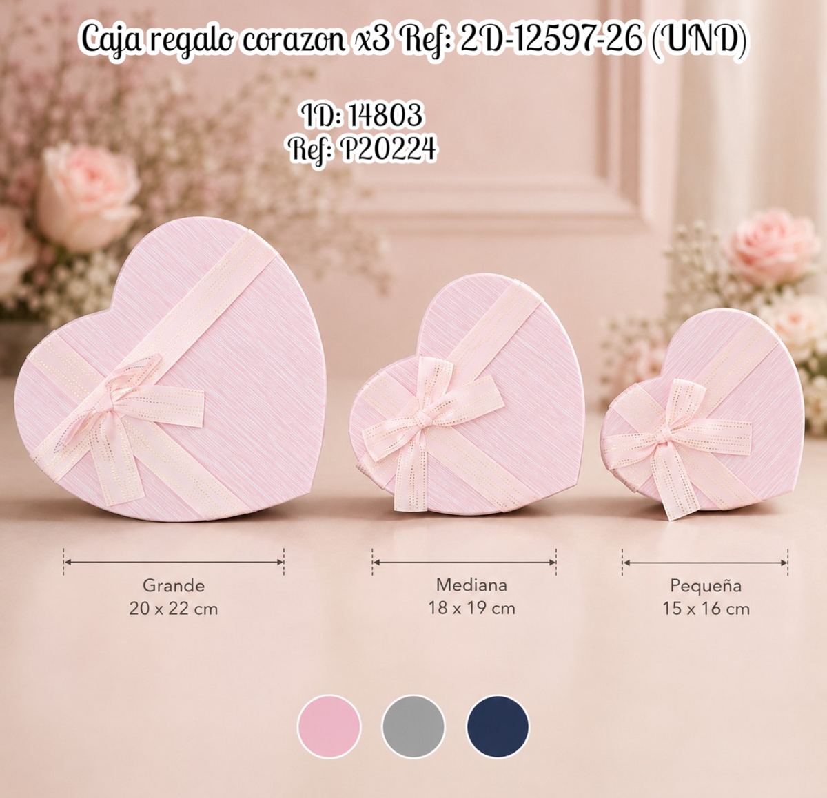 Caja regalo corazon x3 Ref: 2D-12597-26 (UND)