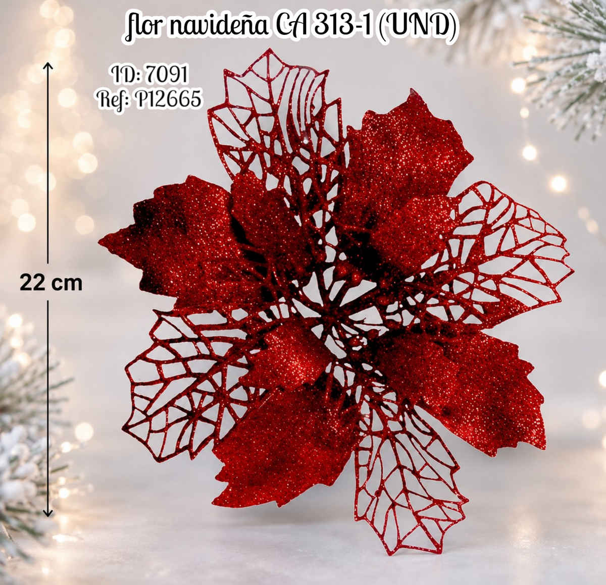 flor navideña x 12 unidades CA 313-1 (UND)