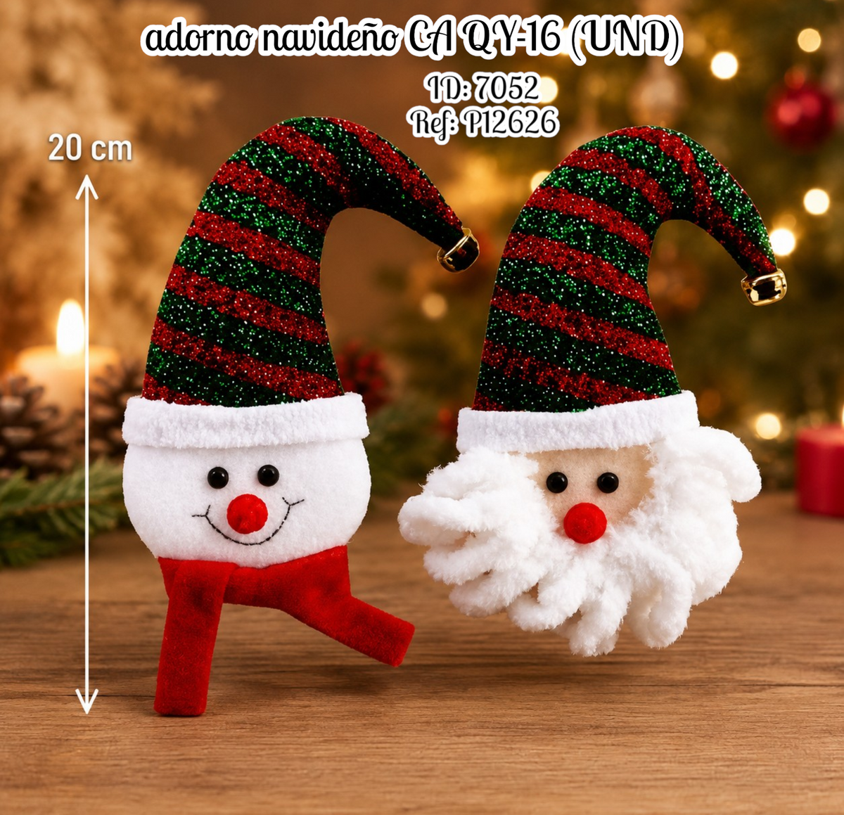 adorno navideño x 12 unidades CA QY-16 (UND)