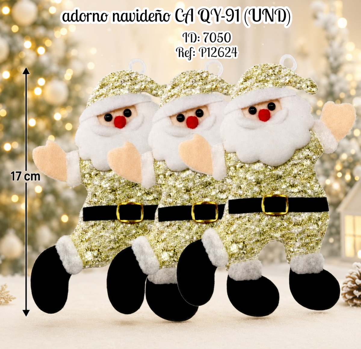 adorno navideño x 12 unidades CA QY-91 (UND)