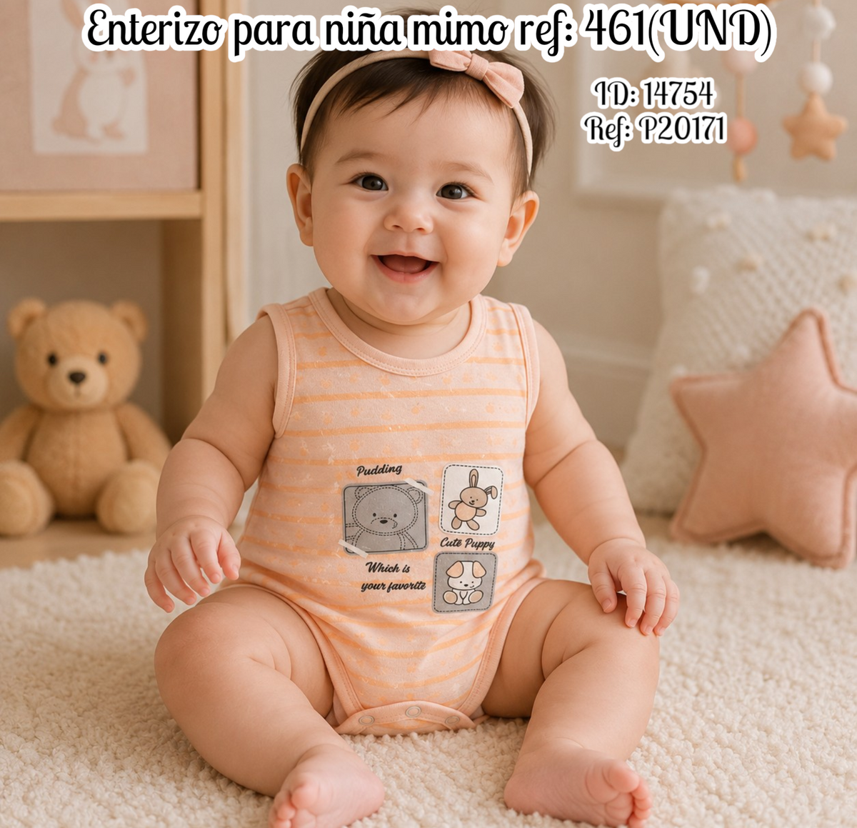 Enterizo para niña mimo ref: 461(UND)