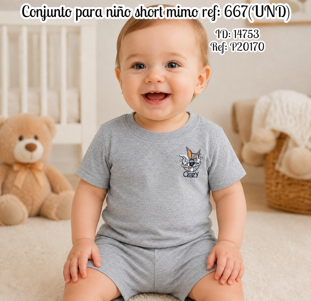 Conjunto para niño short mimo ref: 667(UND)