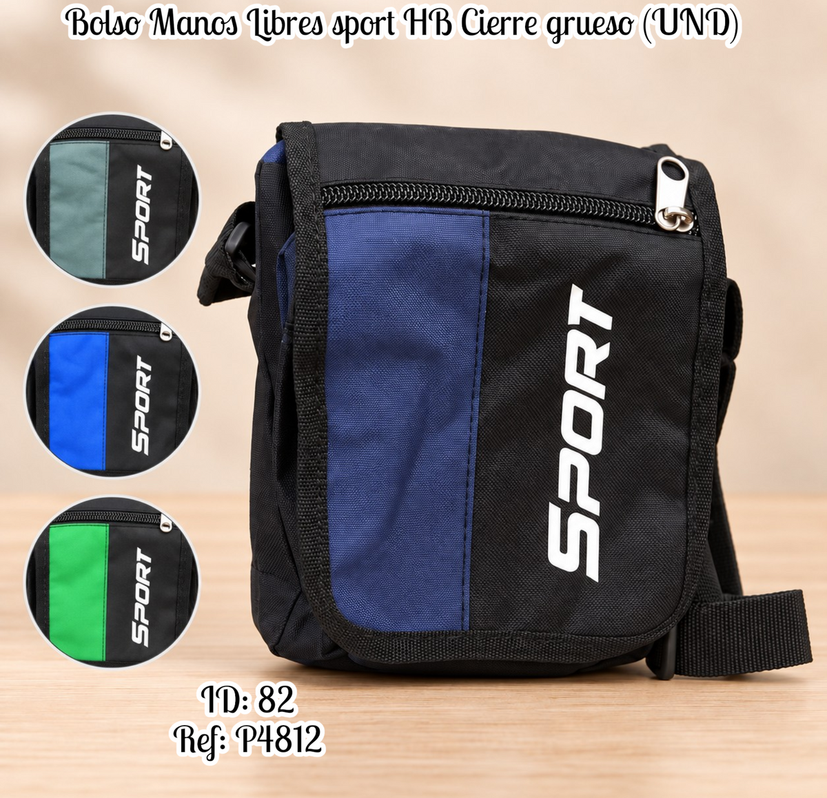 Bolso Manos Libres sport HB Cierre grueso (UND)
