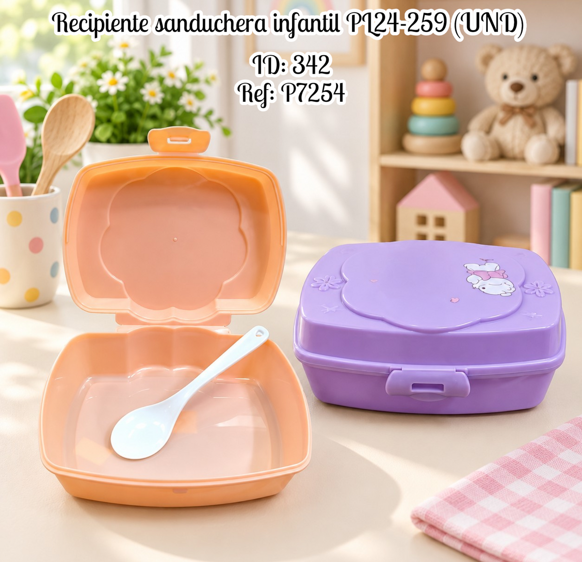 Recipiente sanduchera infantil al por mayor – Ref. PL24-259