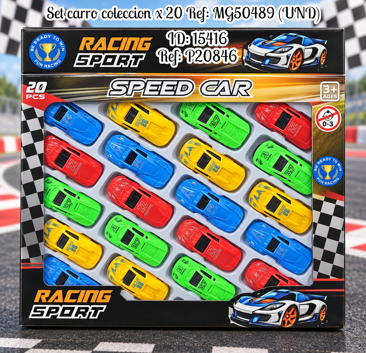Set carro coleccion x 20 Ref: MG50489 (UND)