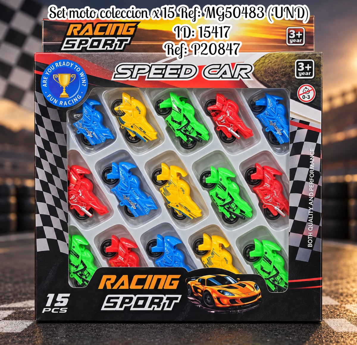 Set moto coleccion x 15 Ref: MG50483 (UND)