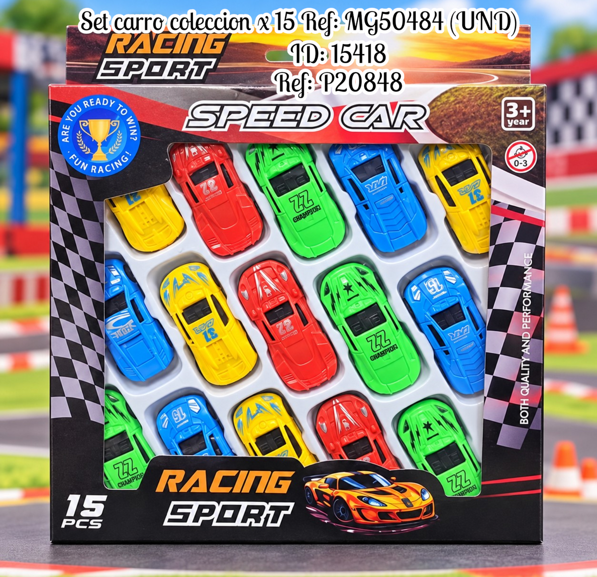 Set carro coleccion x 15 Ref: MG50484 (UND)