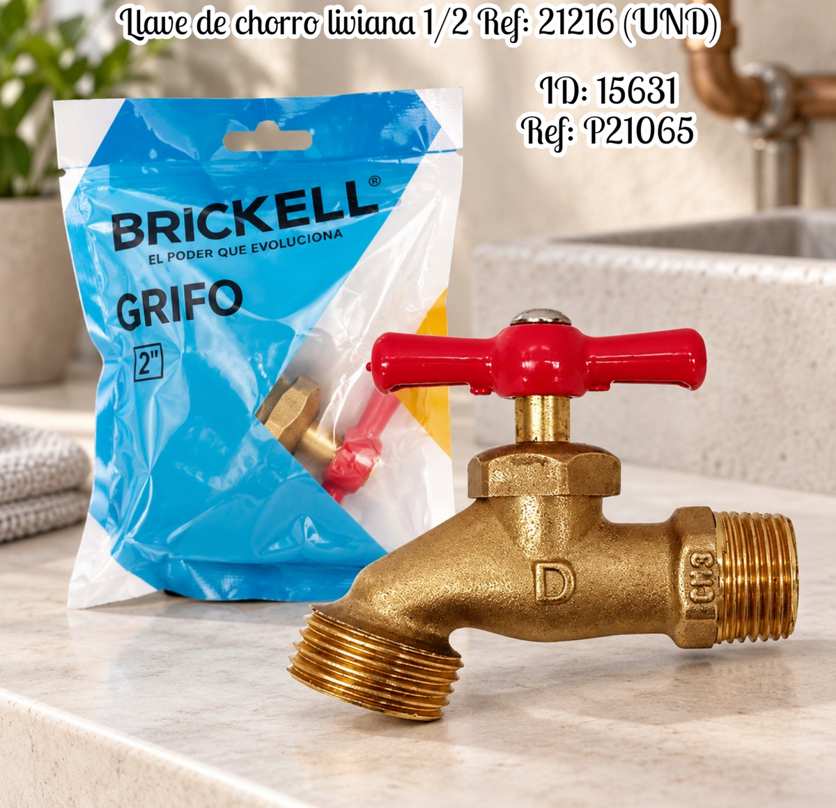 Llave de chorro liviana 1/2 al por mayor – Ref. 21216