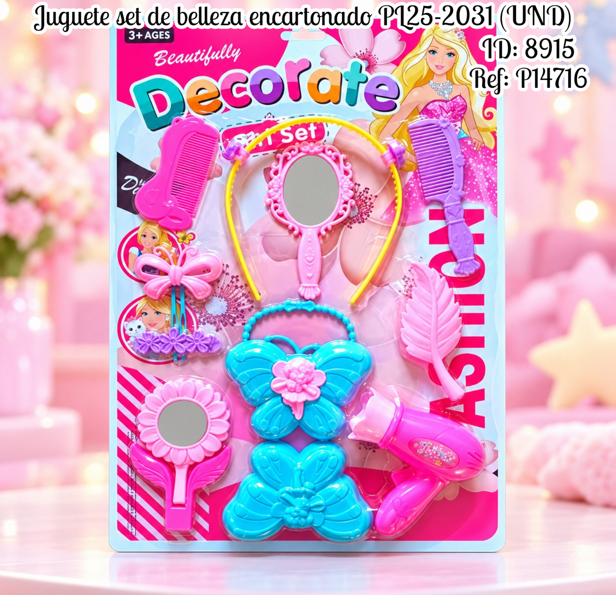 Juguete set de belleza encartonado PL25-2031 (UND)