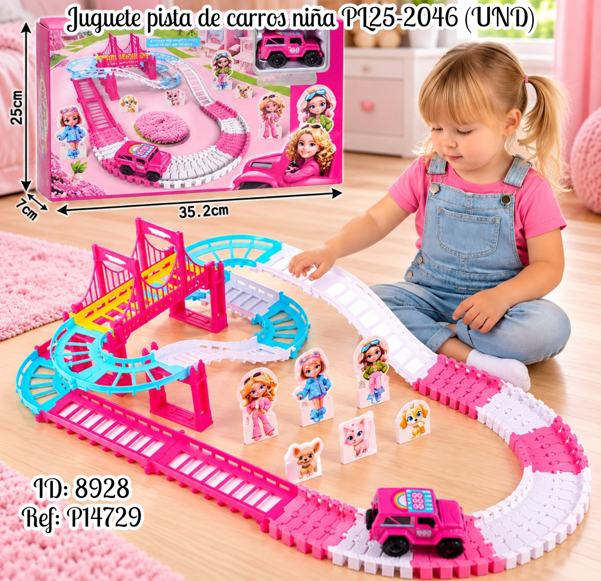 Juguete pista de carros niña PL25-2046 (UND)
