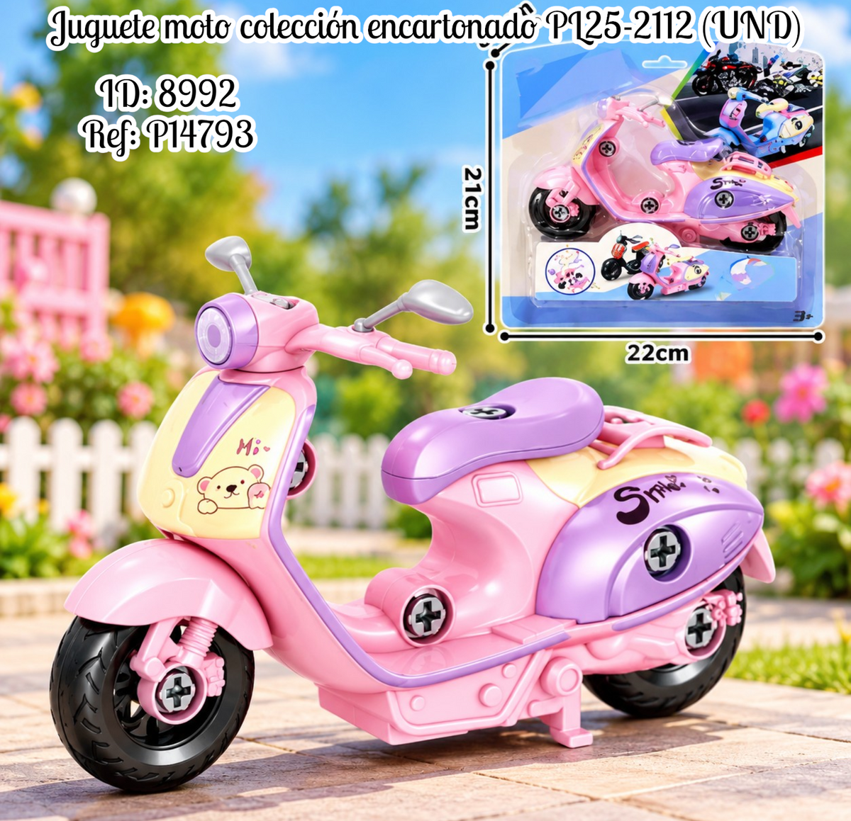 Juguete moto colección encartonado PL25-2112 (UND)