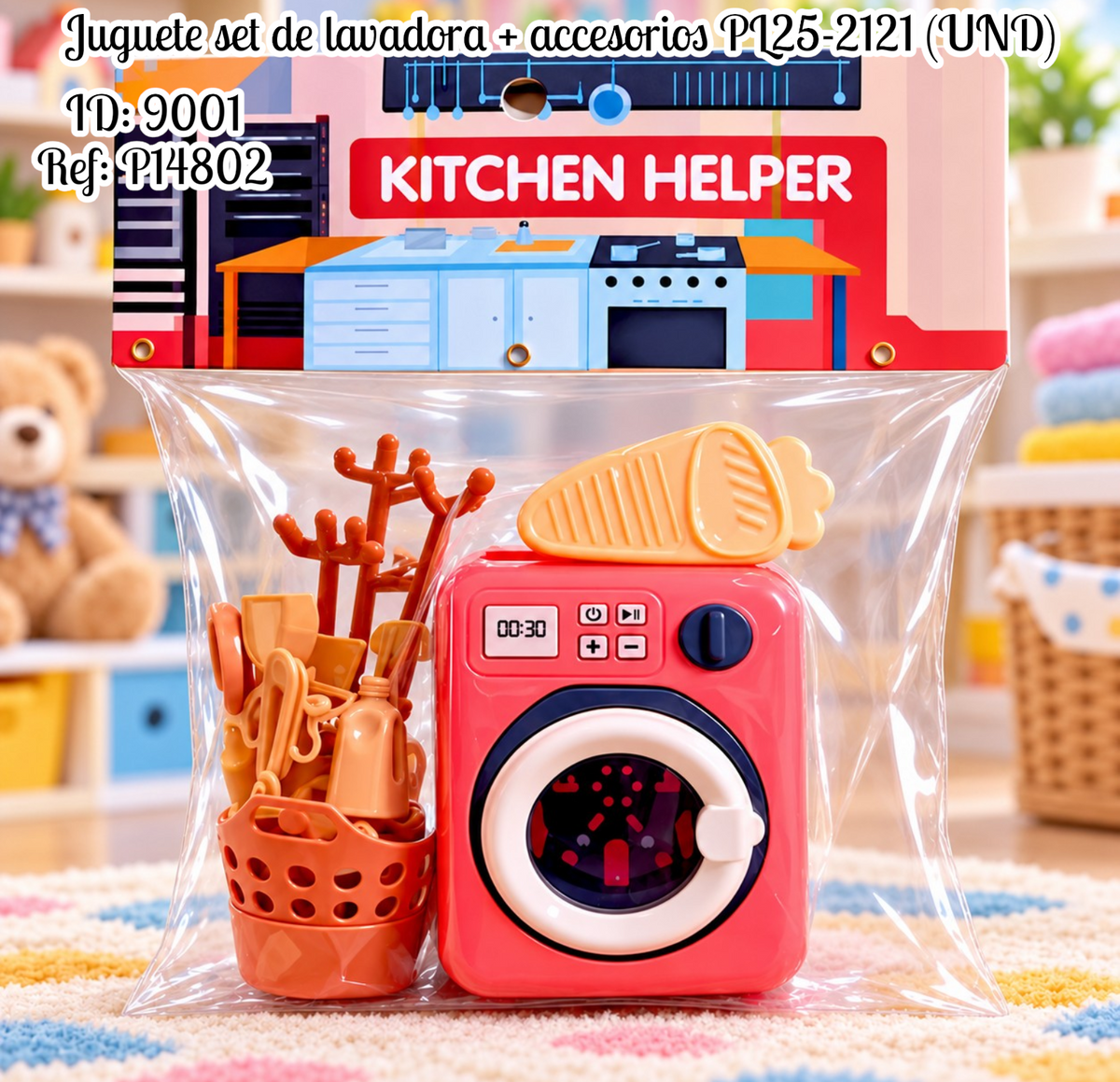 Juguete set de lavadora + accesorios PL25-2121 (UND)
