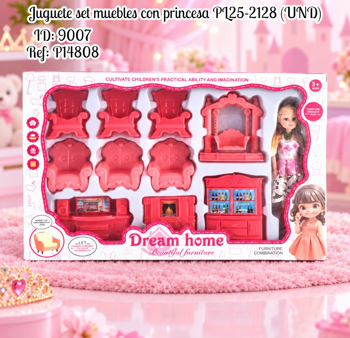 Juguete set muebles con princesa PL25-2128 (UND)