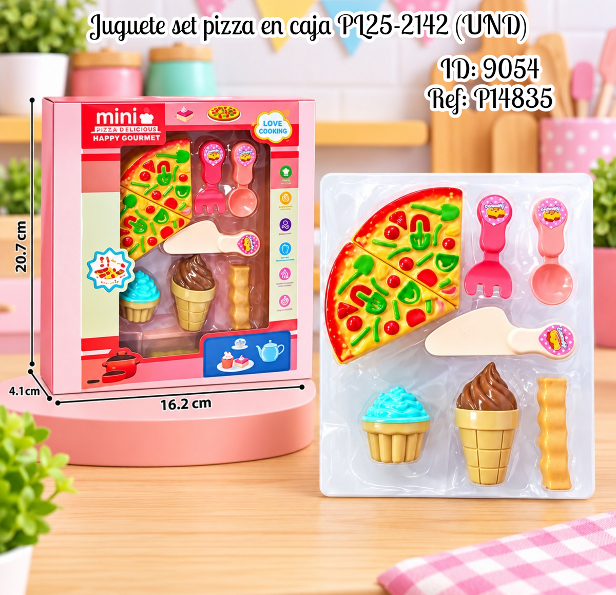 Juguete set pizza en caja PL25-2142 (UND)