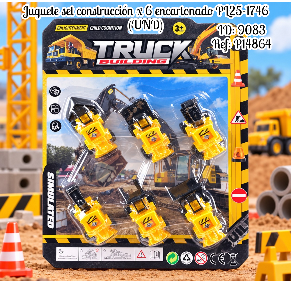 Juguete set construcción x 6 encartonado PL25-1746 (UND)