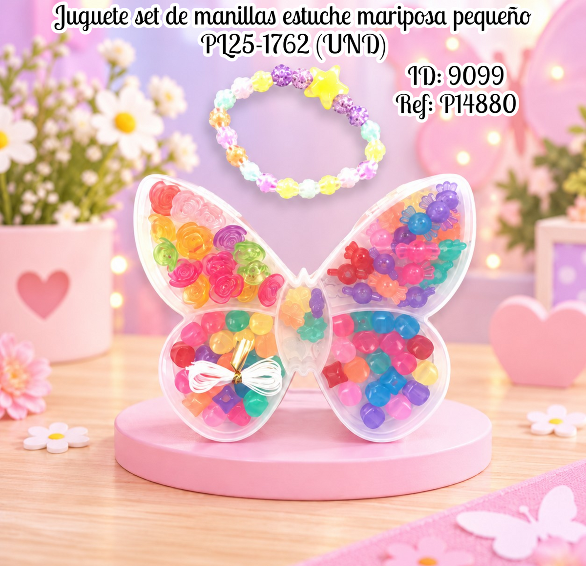 Juguete set de manillas estuche mariposa pequeño al por mayor – Ref. PL25-1762