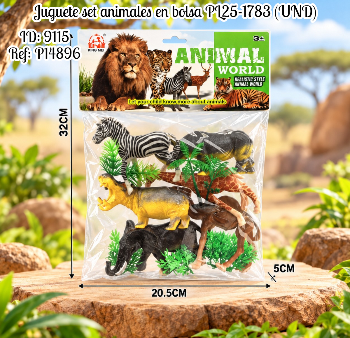 Juguete set animales en bolsa al por mayor – Ref. PL25-1783