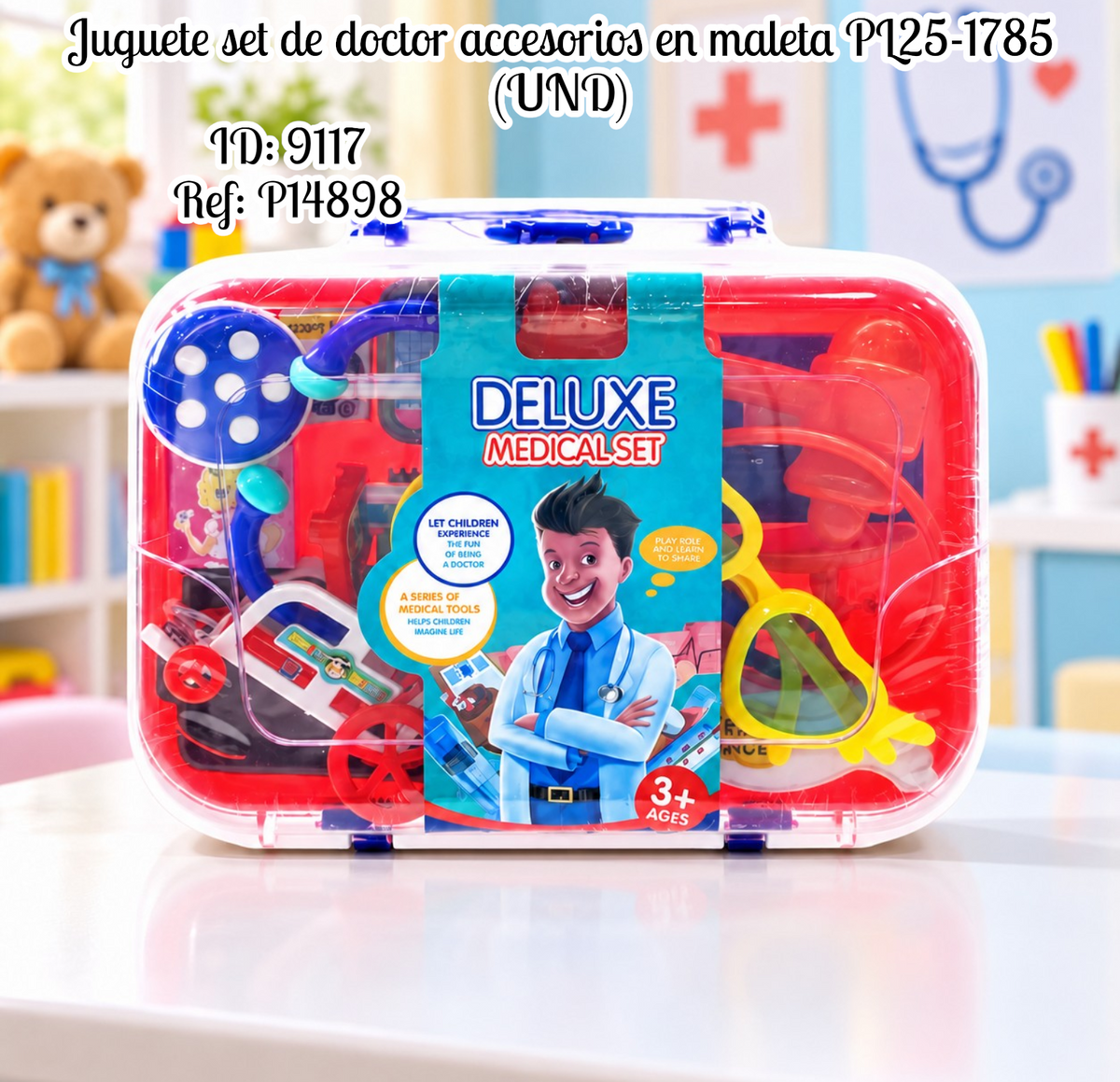 Juguete set de doctor accesorios en maleta al por mayor – Ref. PL25-1785
