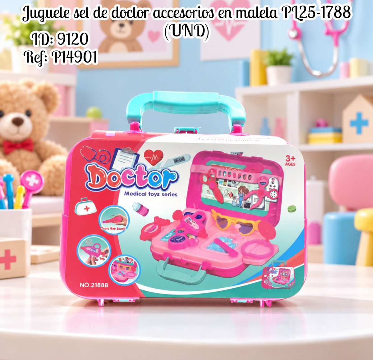 Juguete set de doctor accesorios en maleta PL25-1788 (UND)
