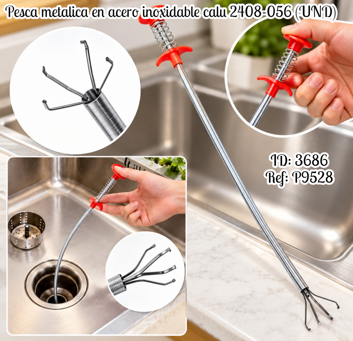 Pesca metalica en acero inoxidable calu al por mayor – Ref. 2408-056