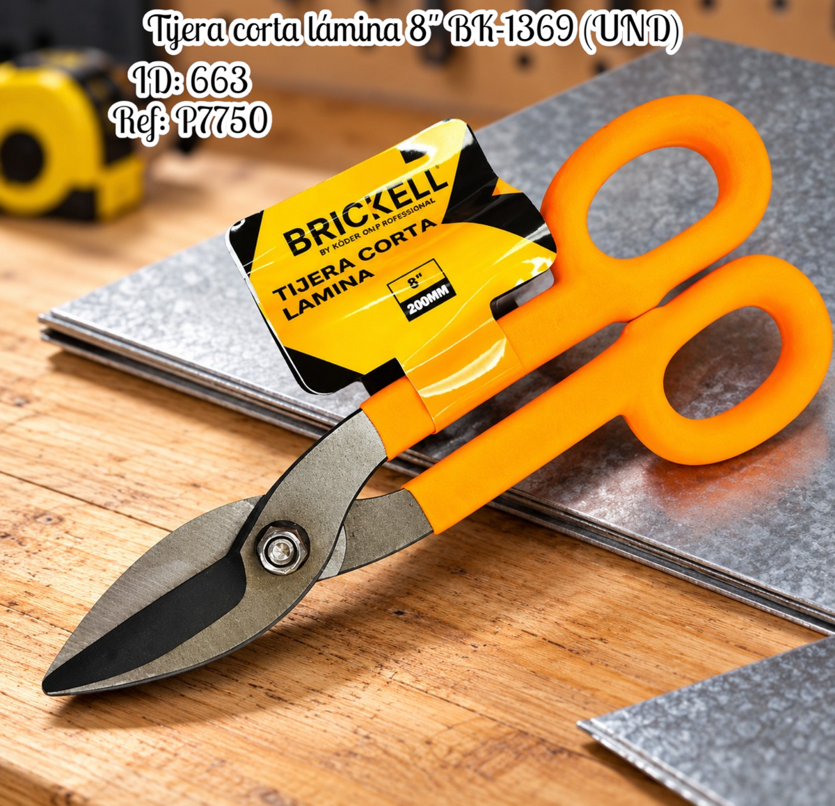 Tijera corta lámina 8" BK-1369 (UND)