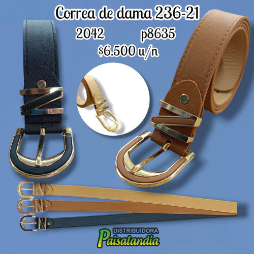 Correa de dama colores surtidos 236-21 (UND)