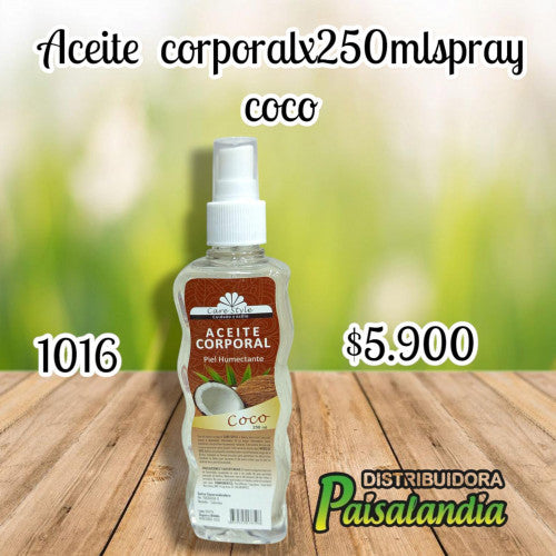 Aceite corporal x250 ml spray coco (UND)
