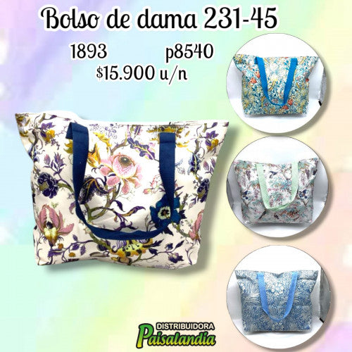Bolso de dama estampados surtidos 231-45 (UND)