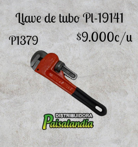 Llave de tubo ferretería PL-19141 (UND)