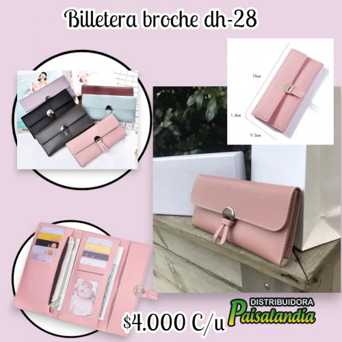 Billetera broche elegante colores surtidos DH-28 (UND)