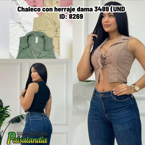 Chaleco con herraje dama 3489 (UND