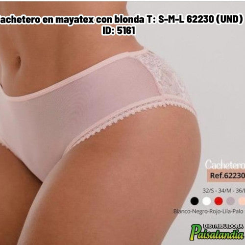 Cachetero en mayatex con blonda T: S-M-L 62230 (UND)