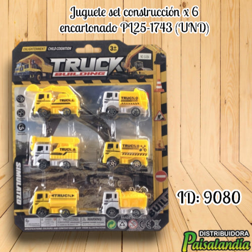 Juguete set construcción x 6 encartonado PL25-1743 (UND)