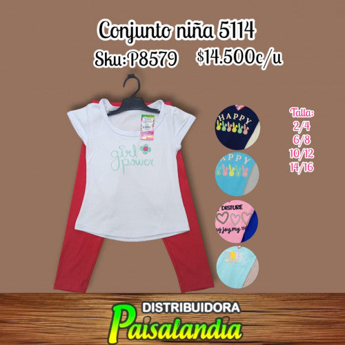 Conjunto niña 5114 (UND)
