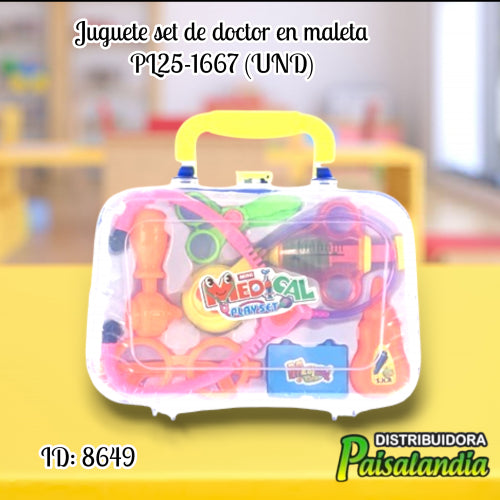 Juguete set de doctor en maleta PL25-1667 (UND)