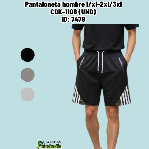 Pantaloneta hombre l/xl-2xl/3xl CDK-1108 (UND)