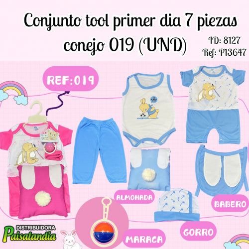 Conjunto tool primer dia 7 piezas conejo 019 (UND)