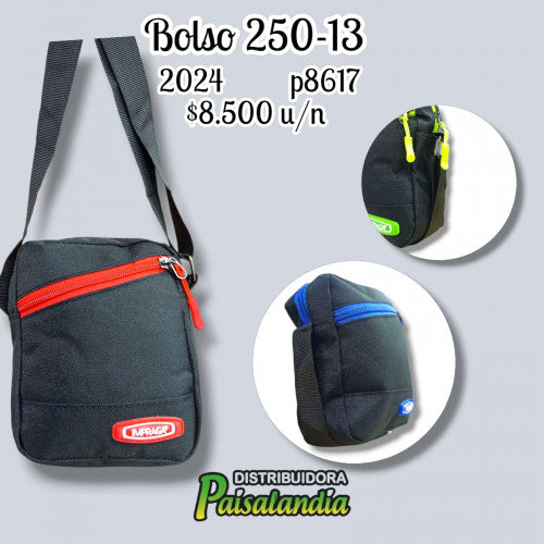 Bolso manos libres hombre colores surtidos 250-13 (UND)