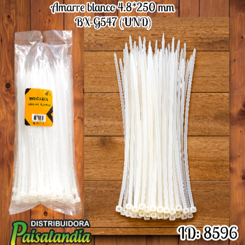Amarre blanco 4.8*250 mm BX-G547 (UND)