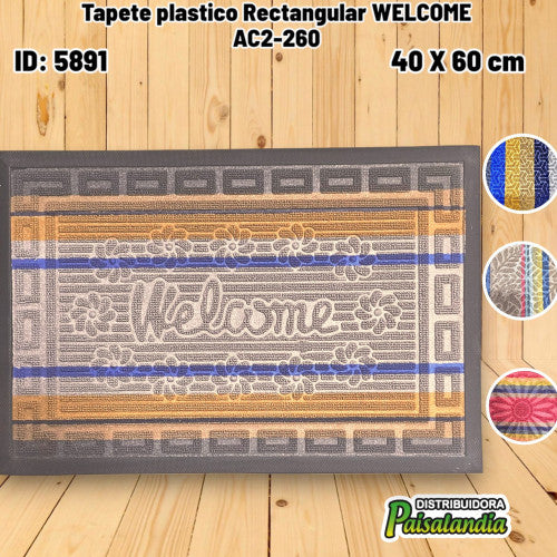 Tapete plastico Rectangular WELCOME AC2-260 (UND)