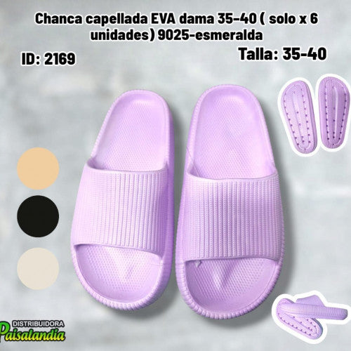 Chanca capellada EVA dama 35-40 9025-esmeralda(SOLO VENTA X 6 UNIDADES)