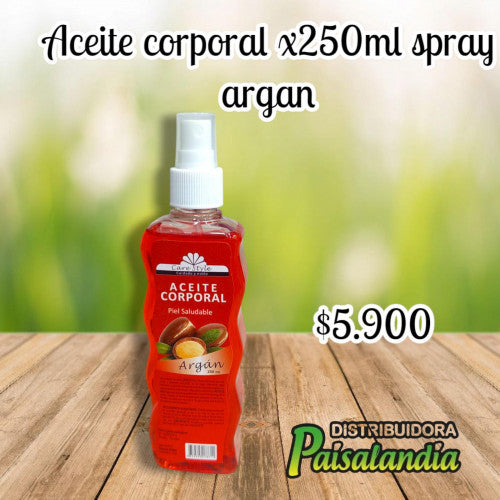 Aceite corporal x250 ml tapa argán (UND)