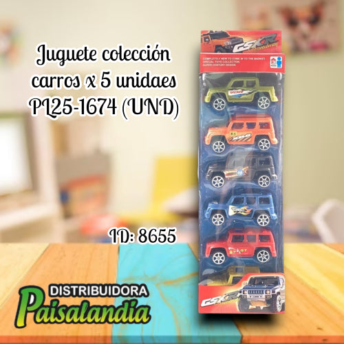 Juguete colección carros x 5 unidaes PL25-1674 (UND)
