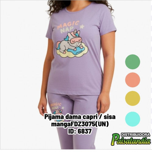 Pijama dama capri / sisa mangaFDZ3075(UN)
