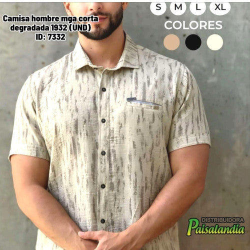Camisa hombre mga corta degradada 1932 (UND)