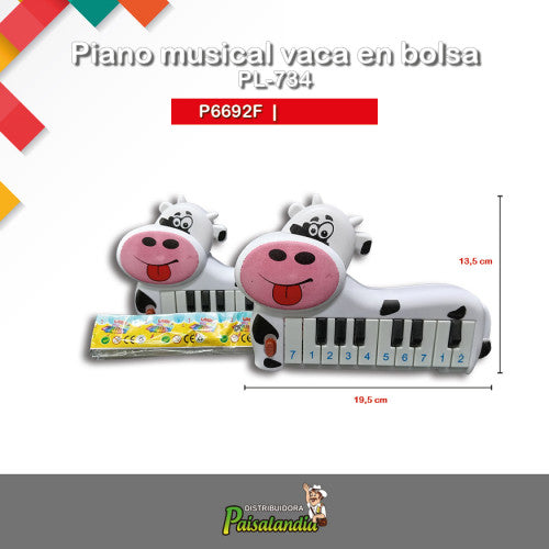 Piano musical vaca en bolsa PL-734