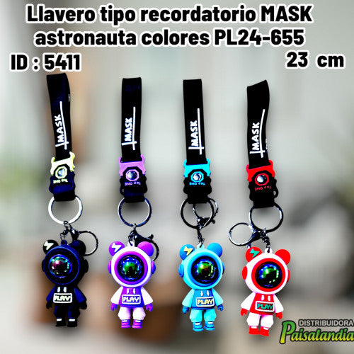 Llavero tipo recordatorio MASK astronauta colores PL24-655 (UND)