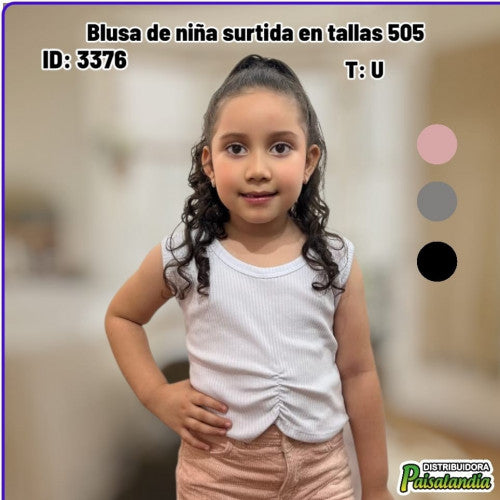 Blusa de niña surtida en tallas 505 (UND)