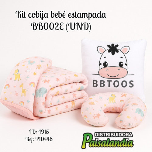Kit cobija bebé estampada BB002E (UND)