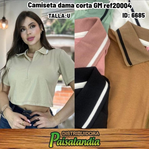 Camiseta dama corta GM ref20004